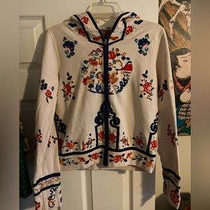 EUC Lucky Brand embroidered hoodie